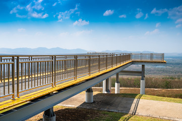 Wall Mural - Sky Walk Bridge for View Point in Mae Moh Coal Mine