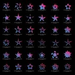 Wall Mural - Set of Premium star logo design