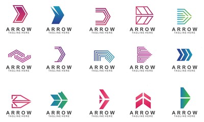 Set of arrow logo design