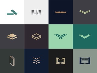 Wall Mural - set of Premium book logo design