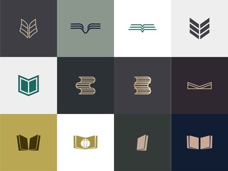 set of Premium book logo design