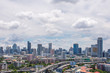 © pongmoji - Cityscape with expressway and traffic of Bangkok