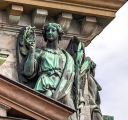 Wall Mural - Copper figure on the building of St. Isaac's Cathedral of St. Petersburg Russia