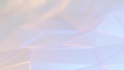 Wall Mural - close up focus white colorful polygon wave loop movement surface abstract background.