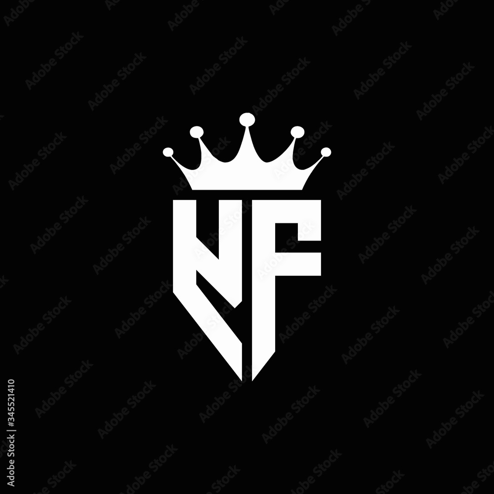 YF logo monogram emblem style with crown shape design template Stock ...