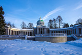 Fototapeta  - Moscow, Russia - January, 2019: Arkhangelskoye Museum Estate. Yusupov Temple Tomb In The Estate Arkhangelsk Park