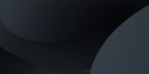 Abstract 3d background with black paper layers. Vector Illustration Modern Black Abstract Design Geometric Paper Style Background