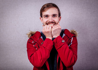 Successful attractive man posing and smiling