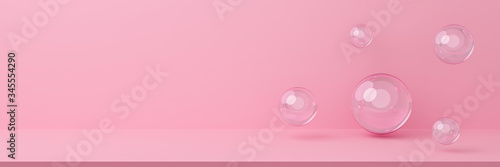 Fotografía Abstract cosmetics background with pastel geometric shape