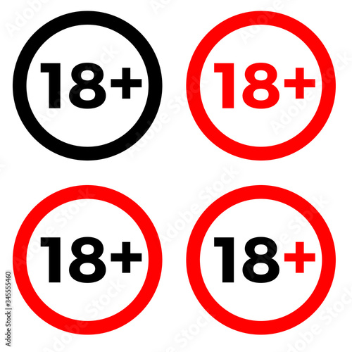 Photographie Under 18 sign warning symbol