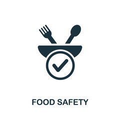 Food Safety icon from organic farming collection. Simple line Food Safety icon for templates, web design and infographics