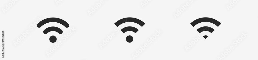 Wi-fi wireless icon. Internet Connection wi-fi signal. Set wi-fi icons 4. Vector illustration EPS10 - obrazy, fototapety, plakaty 
