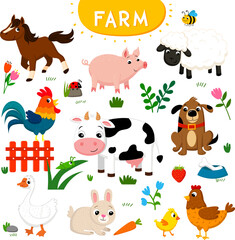 set of farm animals