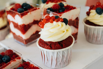 beautiful berry desserts with cream