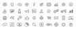 © iiierlok_xolms - Set of 40 Creativity and Idea web icons in line style. Creativity, Finding solution, Brainstorming, Creative thinking, Brain. Vector illustration.