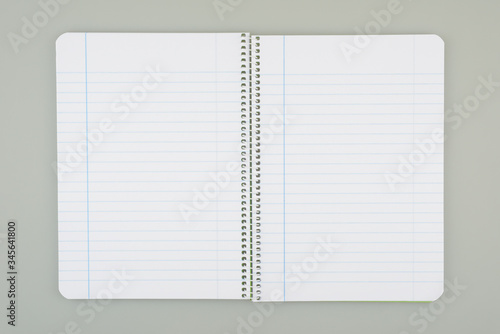 Fotomural Cuaderno abierto por la mitad con dibujo de líneas