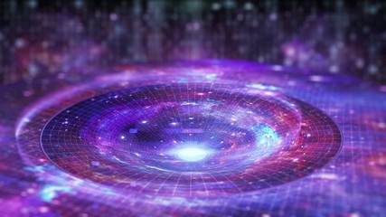 Wall Mural - gravitational lens effect.time trap.space-time well.time tunnel.gravitational field