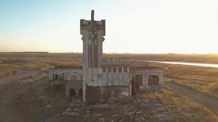 Wall Mural - Abandoned slaughterhouse in the village of epecuen