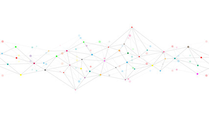 Abstract plexus background with connecting dots and lines. Global network connection, digital technology and communication concept.