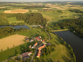 Wall Mural - Aerial view of rural landscape in Ellenberg, Germany