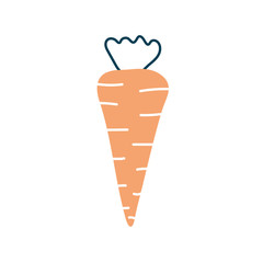 Sticker - Carrot flat style icon vector design