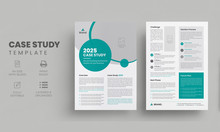 Business Case Study Template | Case Study Booklet | Double Side Flyer Layout