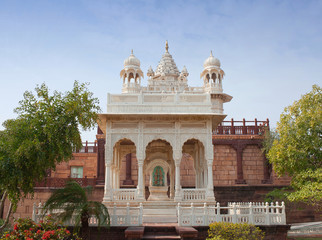 Wall Mural - Ancient cenotaph at the Jaswant Thada palace in Jodhpur, Rajasthan state, India