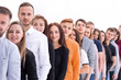© ASDF - group of diverse young people standing in line
