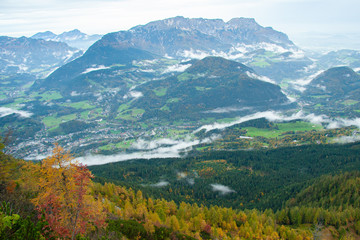 Wall Mural - view of Alpine valley from The Kehlsteinhaus, Berchtesgaden National Park