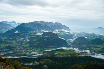 Wall Mural - view of Alpine valley from The Kehlsteinhaus, Berchtesgaden National Park