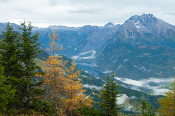 Wall Mural - view of Alpine valley from The Kehlsteinhaus, Berchtesgaden National Park