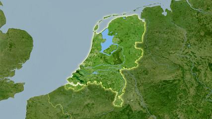  Netherlands, satellite B - light glow