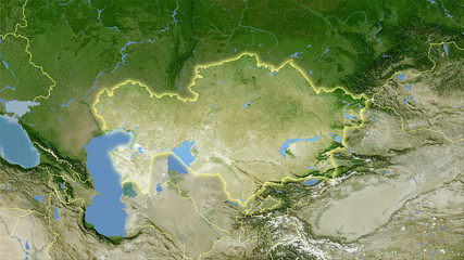 Kazakhstan, satellite B - light glow