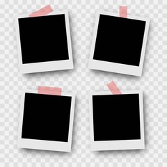 Wall Mural - photo frame collection. polaroid photo frame set.photo frames with realistic drop shadow vector effe