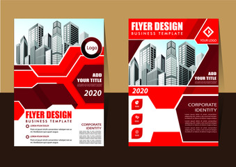 Brochure design, cover modern layout, annual report, poster, flyer in A4 with colorful triangles, geometric shapes for tech, science, market with light background