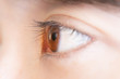 清潔感のある綺麗な瞳、日本人女性の眼