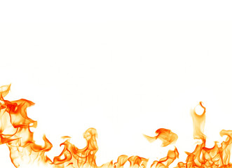 Fire flames white background