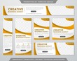 © Fuadi Alhusini - set of promotion kit template design with abstract style and minimalist concept use for business banner and promotion ads