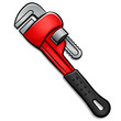 © Francois Poirier - Vector illustration of plumber wrench isolated design