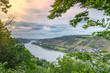 Sicht auf den Rhein vom Krahnenberg in Andernach, Rheinland-Pfalz, View of the Rhine from the Krahnenberg in Andernach, Rhineland-Palatinate