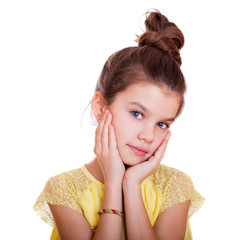 Wall Mural - Portrait of a charming little girl smiling at camera