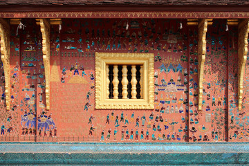 Sticker - buddhist temple (Wat Xieng Thong) in luang prabang (laos)