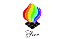 Logo Multicolored Rainbow Flames Of The Fire