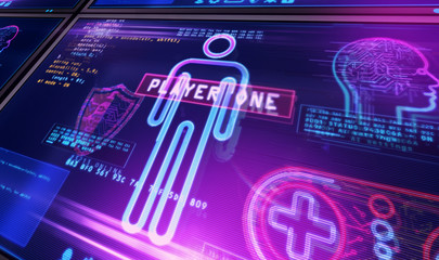Game creating on screen illustration