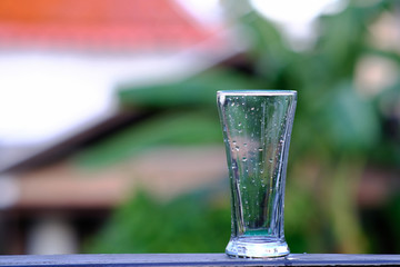 Wall Mural - glass of water on the table