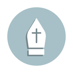 Poster - Catholic badge icon. Simple glyph, flat vector of world religiosity icons for ui and ux, website or mobile application