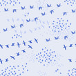 © Yaroslava - Flock of crane, ducks and sparrow birds. Vector silhouette image.