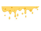 Fototapeta Pokój dzieciecy - Drips of cheese on a white background. Vector illustration