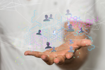 abstract social network scheme, which contains business people