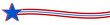 © Felipe Sanchez - Red, white, and blue star with waved stripes - Graphic Illustration